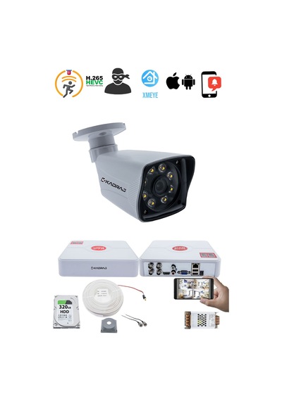1 Kameralı Set - 5mp Sony Seculensli 1080p Full Hd Kdj-1s-8w-kk-p