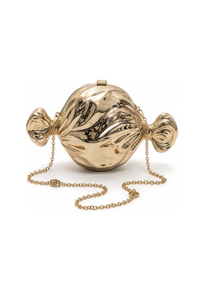 Aylesh Bonbon Kadın Gold Zincir Askılı Omuz Ve El Çantası Metalik Clutch Altın Altın