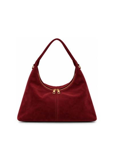 Nura Collection Bordo Kadın Hakiki Süet Shopper Omuz Çantası Bordo - 933745279 Bordo