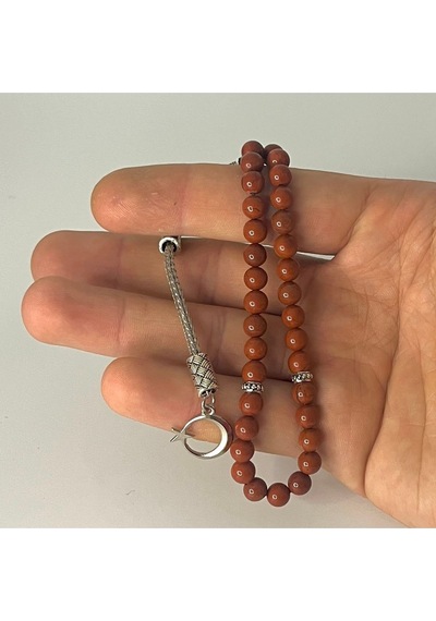 Sertifikalı Kırmızı Jasper 6mm 33lük Doğal Taş Tesbih