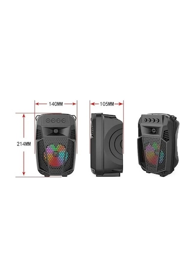 Concord ZQS1430 Rgb Ledli 4" Bluetooth Hoparlör
