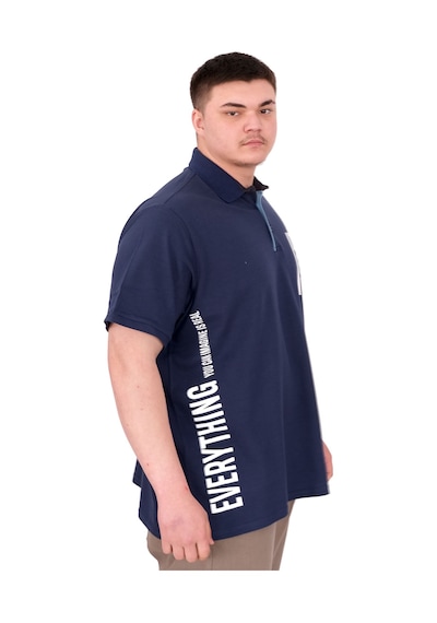 Mode Xl Büyük Beden Erkek T-shirt Polo Yaka Real U25309 İndigo İndigo