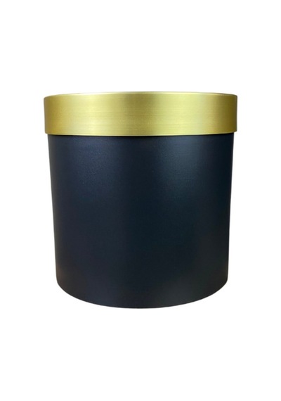 Cihan Çiçekçilik Gold Kemerli 30x30 Siyah Saksı Siyah
