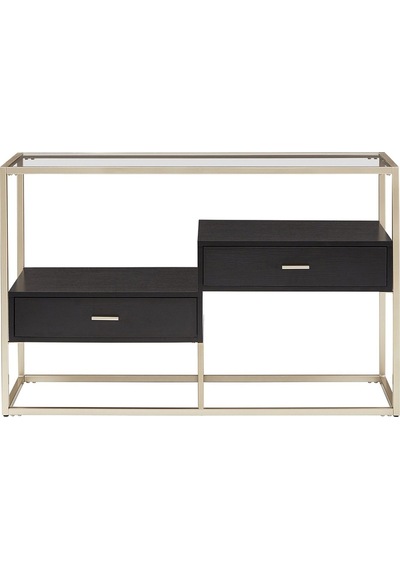 Faye Gold Metal Ahşap&cam Dresuar Ahşap