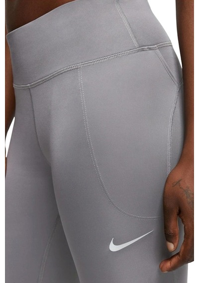 Nike Dry Normal Belli, Cepli, Toparlayıcı Kısa Koşu Taytı Gri Gri