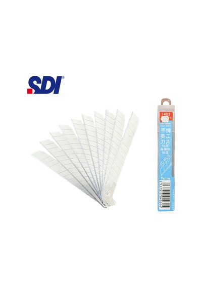 Sdı 1403 Çelik Maket Bıçağı Falçata Ucu Yedeği 9mm 60 Derece Küçük 10&amp 39lu