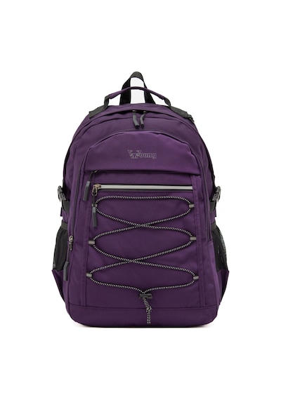 Kaff Young 51537 Purple Mor Unisex Çok Cepli Suya Dayanıklı Sırt Çantası