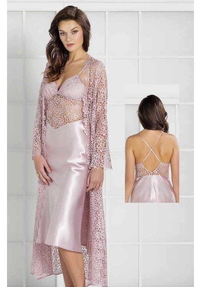 Pierre Cardin 6270 Ipek Saten 6 Lı Sabahlık Pijama Set Takım