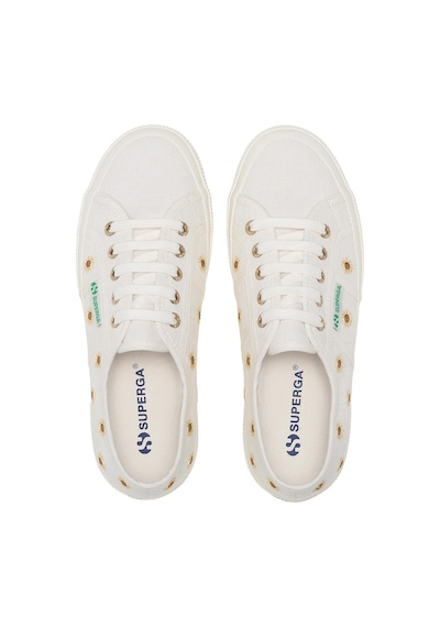 Superga 2750 Embroidery Linen Sunflower Kadın Beyaz Bileksiz Sneaker Beyaz-168