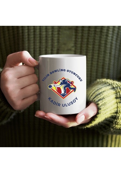 Kişiye Özel Yılın Bowling Oyuncusu Tasarımlı Kupa Bardak Beyaz