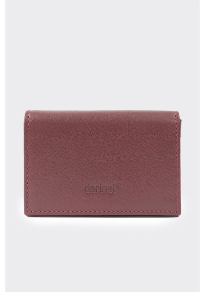 Derinet Hakiki Deri Kartlık Erkek Cüzdan Bordo Bordo