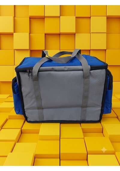 Newbag Yandan Cep Yalıtımlı Soğutucu El Askılı Kamp Çanta-gri Mvi Gri - Mavi