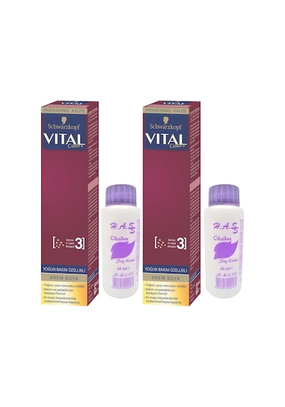 Vital Colors Tüp Boya 7 - 56 Karamel Kumral + Oksidan X 2 (498121043)