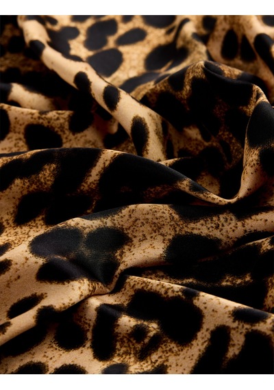 Koton Leopar Desenli Kare Fular Bandana Bej 7wak50078aa Ekru