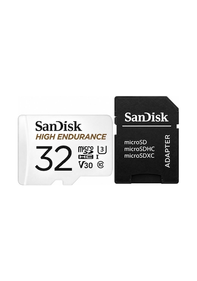 Sandisk High Endurance 32 Gb Microsdhc Hafıza Kartı + Sd Adaptör 100 Mb/s, U3 V30 Class 10, 4k Ful