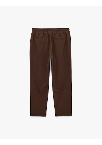 Koton Slim Fit Keten Karışımlı Cepli Beli Lastikli Bağcıklı Pantolon Kahverengi 6sam40169hw Çikolata Kahve Koton Slim Fit Keten Karışımlı Cepli Beli Lastikli Bağcıklı Pantolon Kahverengi 6sam40169hw Çikolata Kahve