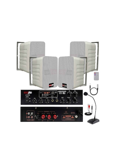 Lastvoice Large Paket-3 Hoparlör ve Anfi Anons Ses Sistemi Seti
