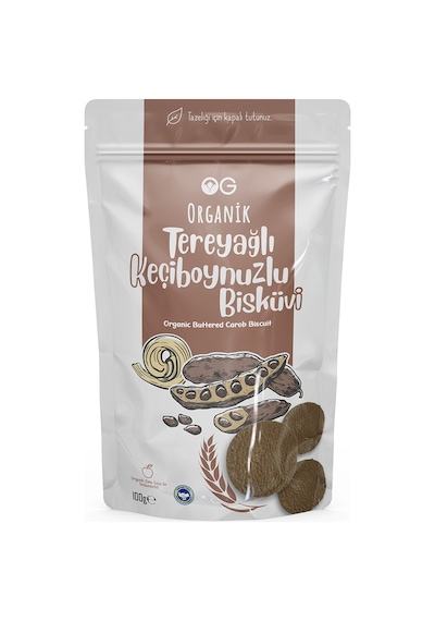 OG natural Organik Tereyağlı Keçiboynuzlu Bisküvi 100 G