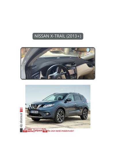 Nissan X-trail 2013+torpido Koruma Halısı Gri Kenar