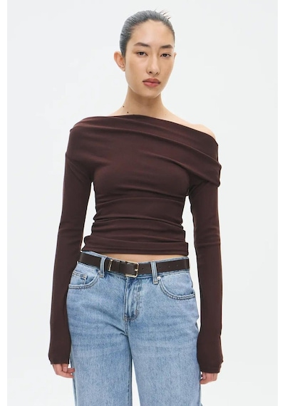 Madmext Kahverengi Kadın Off Shoulder Uzun Kollu Bluz Mg2567 Kahverengi Madmext Kahverengi Kadın Off Shoulder Uzun Kollu Bluz Mg2567 Kahverengi