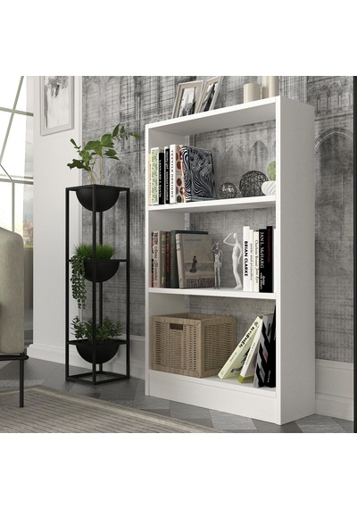 Dekorister Cella 3 Raflı Kitaplık Beyaz