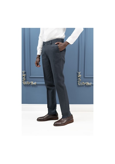 Notra Regular Fit Pamuklu Dokulu Kışlık Gabardin Pantolon Lacivert