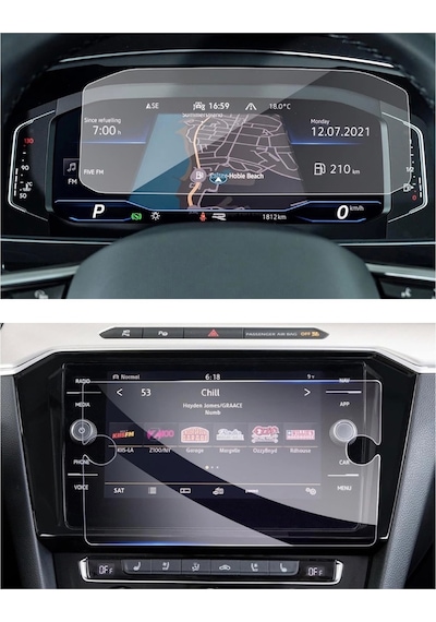 Vw Passat B8-8,5 Dijital Gösterge Ve Multimedya Ekran Koruyucu Paketi - 9h Nano Teknoloji