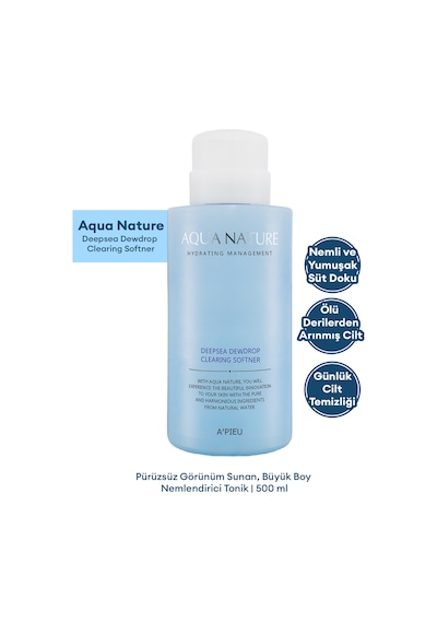 Missha A'PIEU Aqua Nature Deep-Sea Dewdrop Clearing Softener Cilde Pürüzsüz Görünüm Kazandıran Tonik 500 ML