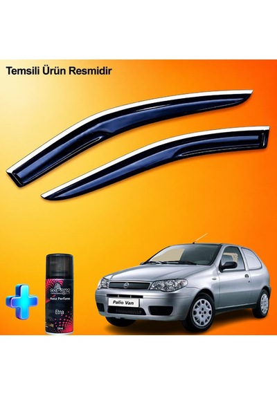 Fiat Palio Van Krom Cam Rüzgarlığı Abs Nikelajlı Krom Mügen Ön İki Cam Rüzgarlığı Tüm Kasalar 2 Parça + Ebrayn 150 Ml Koku