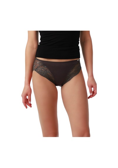Kadın Modal Elastan Slip 1448 - Antrasit Antrasit