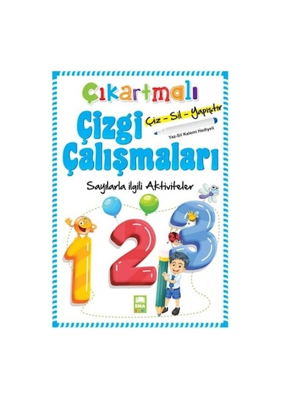 Çıkartmalı Çizgi Çalışmaları Sayılarla İlgili Aktiviteler