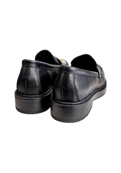 Siyah Hakiki Deri Loafer Siyah