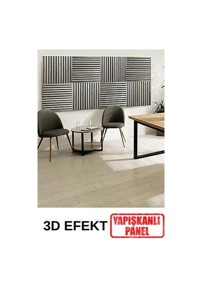 Yapışkanlı Silinebilir Gri Esnek Akustik Panel 68cmx68cm Ev Ofis Salon Duvar Kağıdı Paneli Nw189 Gri