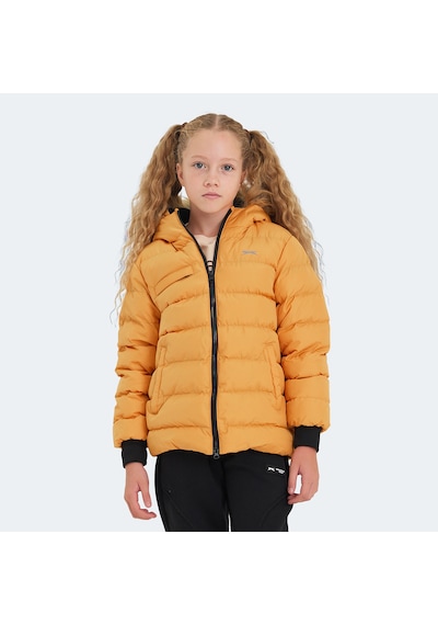 Slazenger CALISTO Çocuk Kapüşonlu Şişme Sarı Mont & Kaban