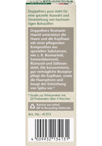Doppelherz Biberiye Özü İçeren Saç Bakım Yağı 50 ML