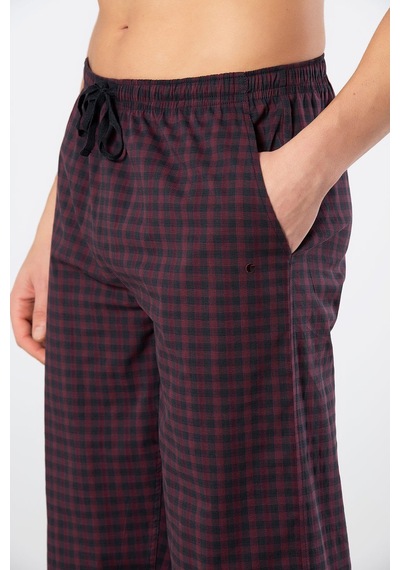 Cacharel Erkek Dokuma Pijama Tek Alt 2240/bordo 1 Bordo