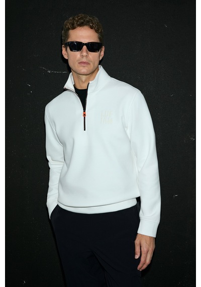 Lufian Chase Erkek Sweatshirt Kırık Beyaz Kırık Beyaz 112030213100510
