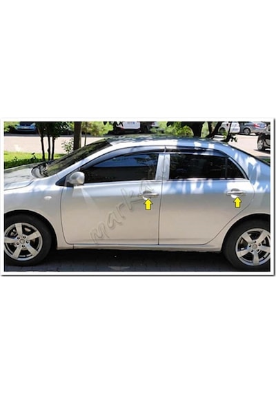 Woc Chrome Toyota Corolla Uyumlu Krom Kapı Kolu 2002-2007 4 Kapı  Paslanm