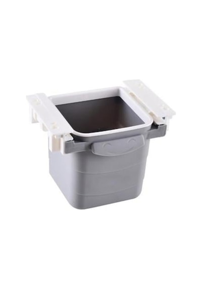 Mini Masa Çöp Kovası Plastik Tezgah Altı Geri Çekilebilir Yapışkanlı Görünmez Bölme Pratik