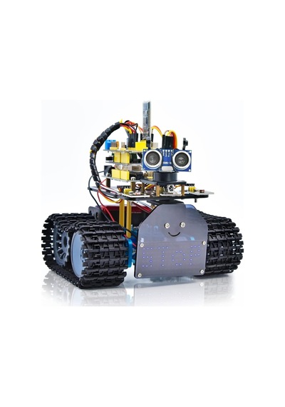 Keyestudio Akıllı Robot Tank Araba Kiti, Arduino Için Işık/ultrasonik Takip, Kızılötesi & Bluetooth Eğitici Oyuncaklar