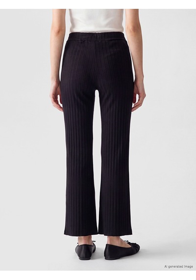 Lcw Modest Lacivert Beli Lastikli Fitilli Kadın Triko Pantolon