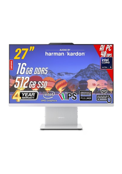 Lenovo IdeaCentre F0JW000YTR Ultra 5 226V 16 GB 512 GB SSD 27" Free Dos AIO Masaüstü Bilgisayar
