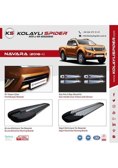 Nissan Navara Arka Tampon Eşiği Krom 2016 ve Sonrası