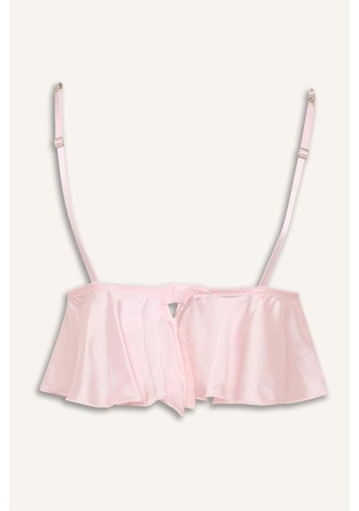 Defacto Regular Fıt Askılı Saten Pijama Üst G1175ax26sppn648 Pembe-pn648