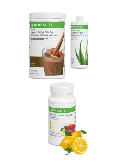 Set Çikolata Shake Aloe Suyu 50 Gr Limon Aromalı Çay