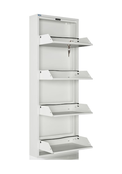 Ceha Kilitli 4'lü Metal Ayakkabılık Kar Beyaz - K.AYK-4 /AB9003/KL Ceha Kilitli 4'lü Metal Ayakkabılık Kar Beyaz - K.AYK-4 /AB9003/KL