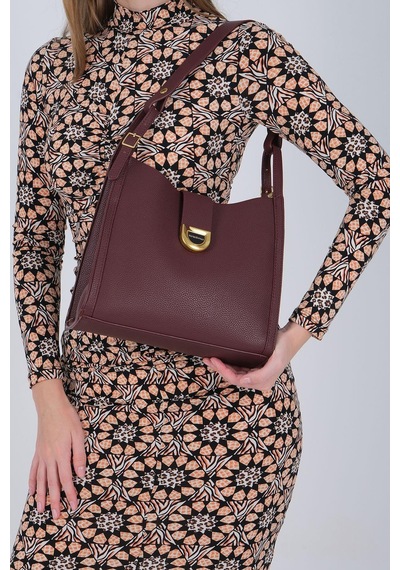 Silver Polo Sp1242 Kadın Omuz Çantası Mini Rolax Bordo-bordo