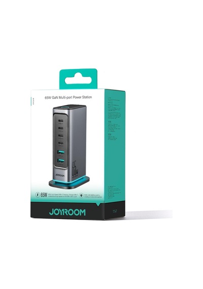 Joyroom JR-TCM02 65 W 6 İn 1 Masa Üstü Şarj Adaptörü ve Standı