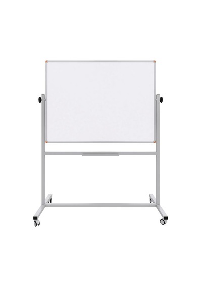 Emaye Yüzey 360 Dönerli Mobil Yazı Tahtası 90x120cm Beyaz