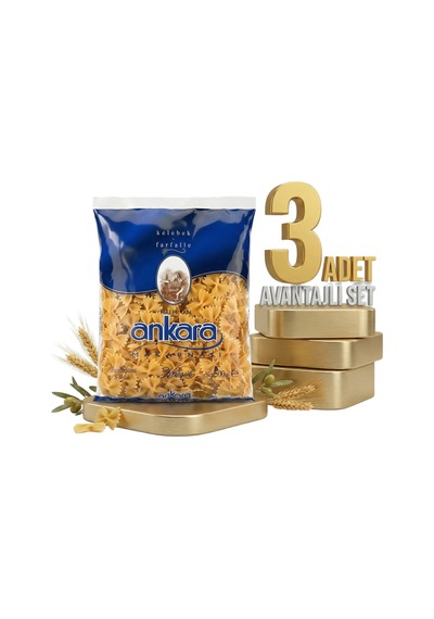 Ankara Kelebek Makarna 3x500 Gr